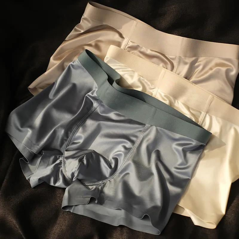 📣Luxury Ice Silk Men's Boxers|Antibacterial Silk Lining
