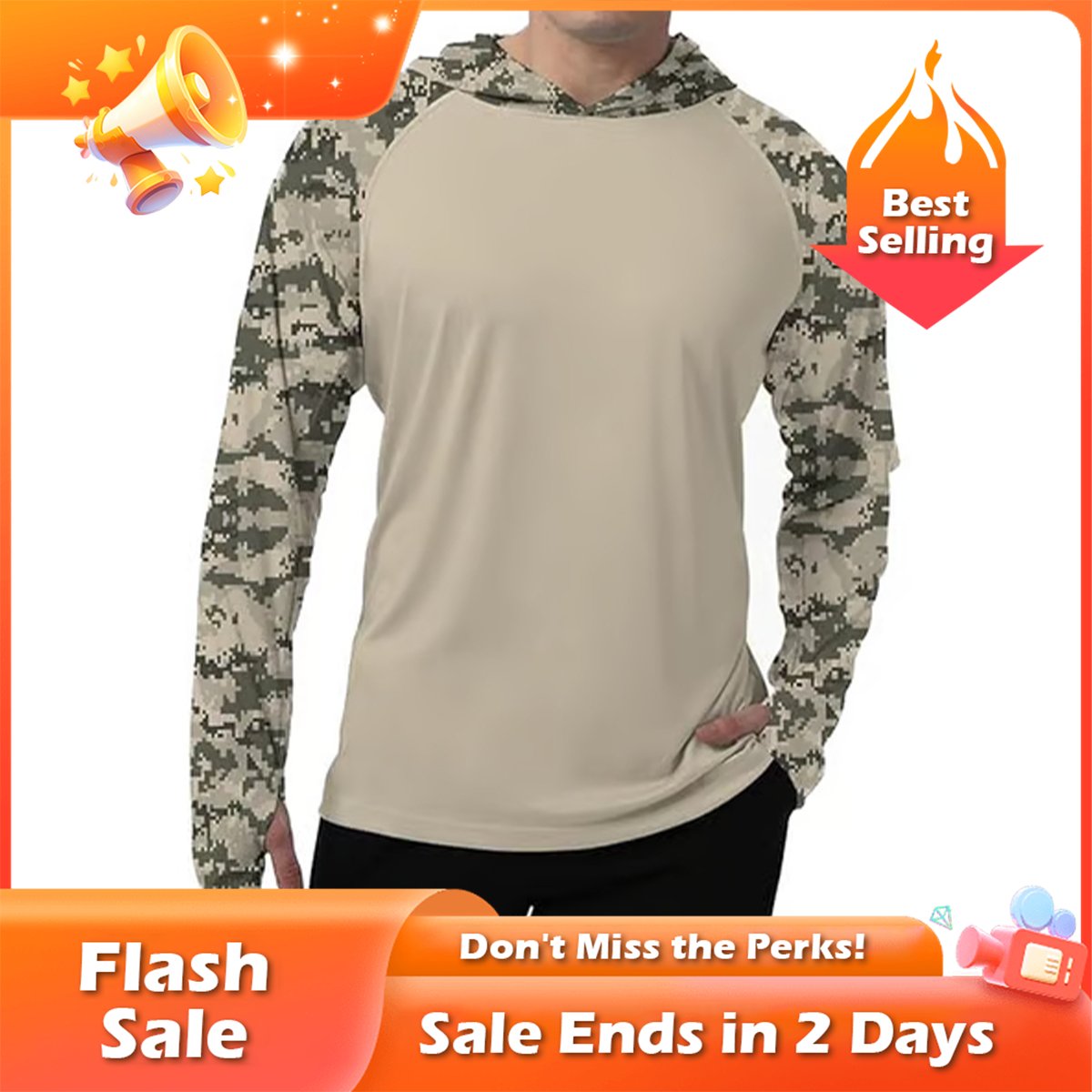 🏆Flash Sale⚡ 50K+ SOLD! Almost Gone-💥🔥Men's UPF 50+ Hooded Sun Protection Fishing Sauna Shirts,Best Gifts