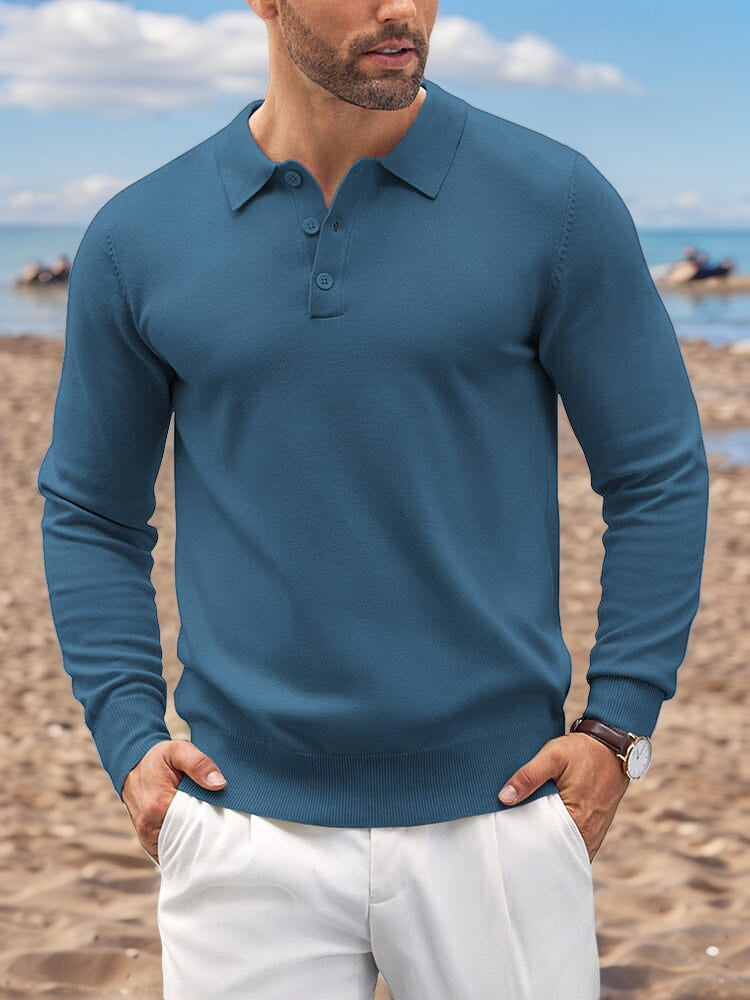 Men's Comfortable Casual Knit PoloShirts