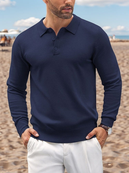 Men's Comfortable Casual Knit PoloShirts