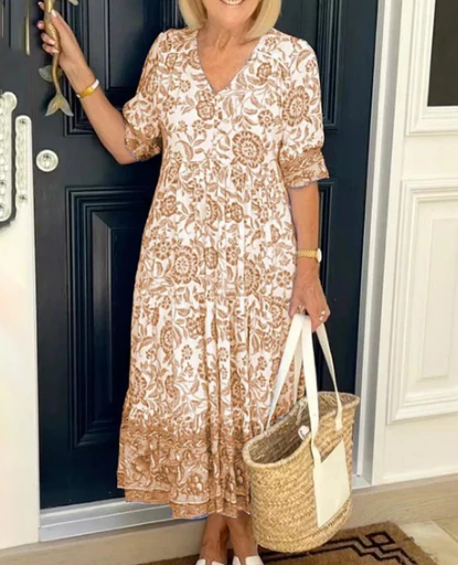 💝Hot sale-70% OFF💝🔥V-neck cozy Bohemian Latest Style Dress