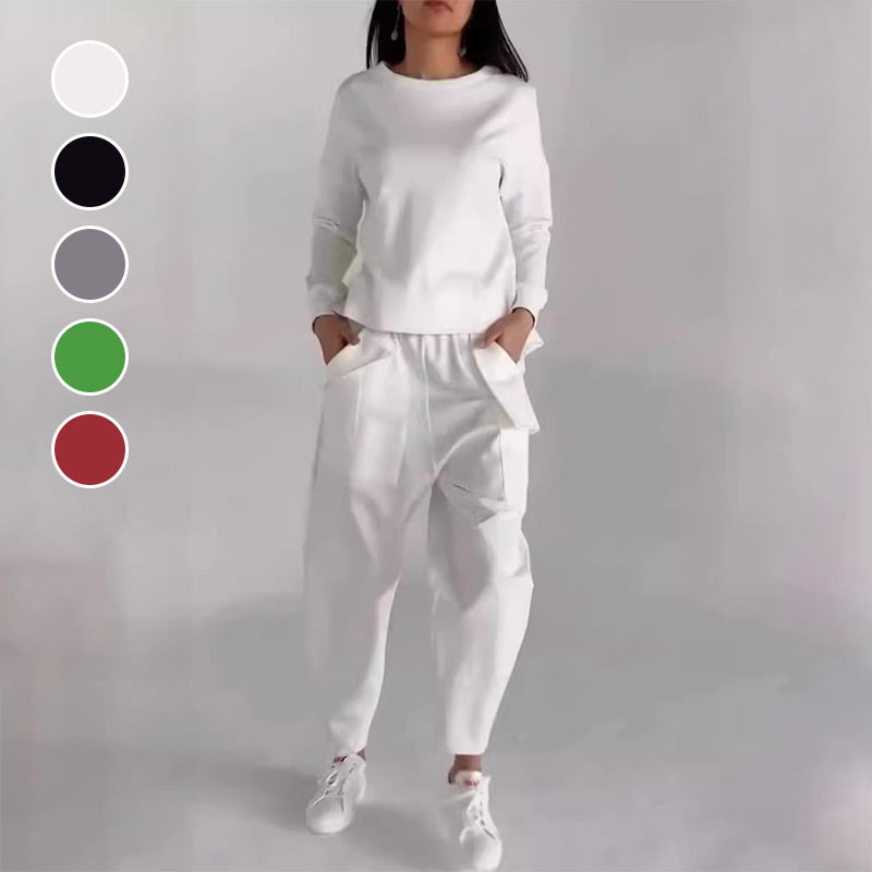 Sporty-casual women's suit with many pockets💖